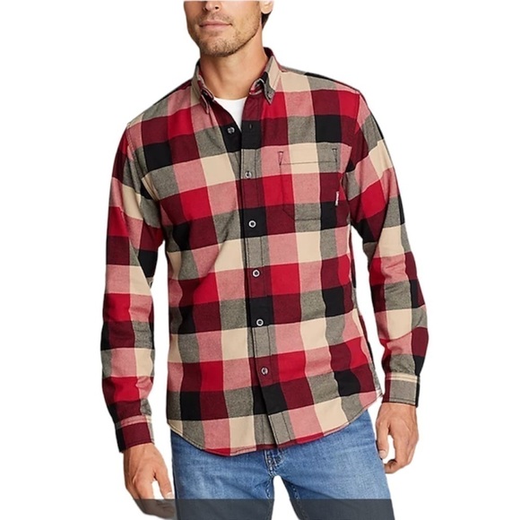 Eddie Bauer Men Button Down Flannel Shirt Size XXL - Picture 1 of 11